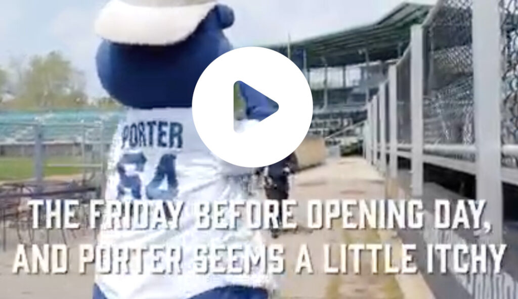 Thumbnail for our video about the opening day of the Kalamazoo Growlers, one of our community sponsorships.