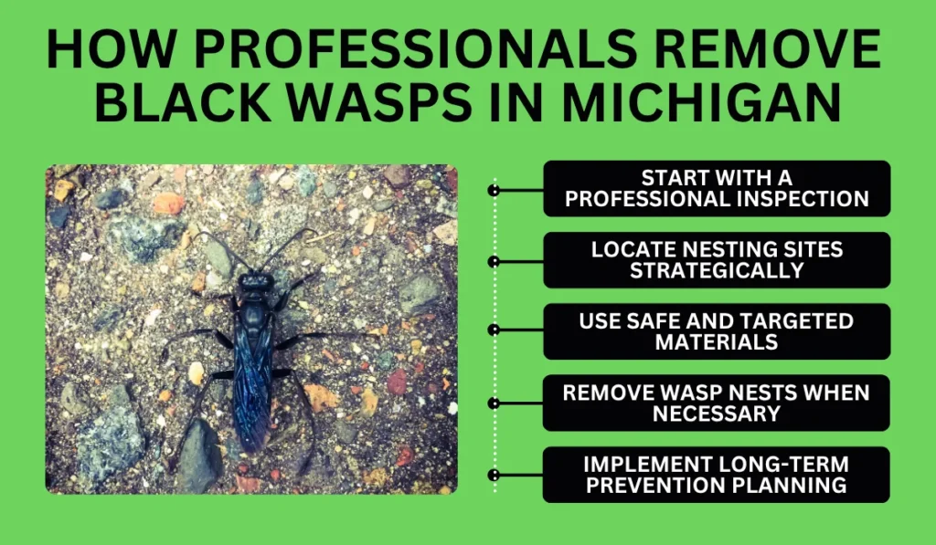 How Professionals Remove Black Wasps in Michigan